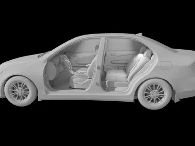 BYD EVNew Energy Vehicle with Interior Low-poly 3D model