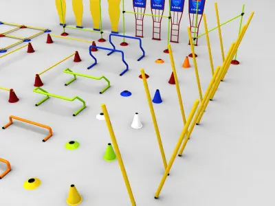 Soccer football training equipment 3D model