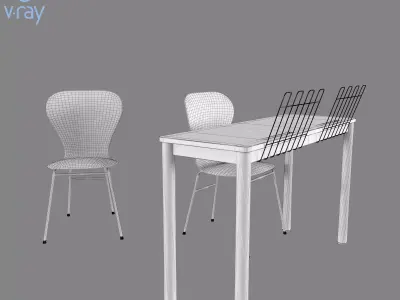 Music Classroom Desk 2 3D model