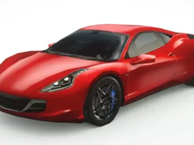 Generic Supercar v21 Low-poly 3D model