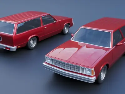 Chevrolet Malibu Wagon 2 Door 1980 3D print model