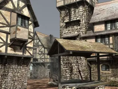 Medieval Slum 2 Low-poly 3D model