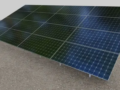 Solar Panel Steel Construction Type 9 3D model