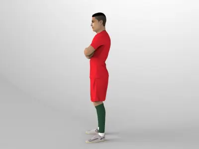 Cristiano Ronaldo Portugal ready for full color 3D printing 3D print model