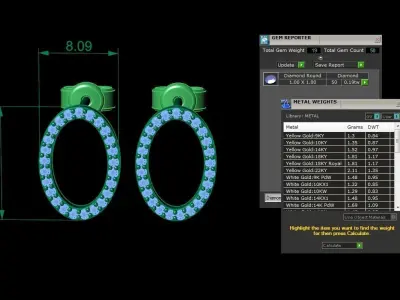 Jewelry Earring 3D print model