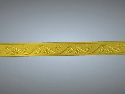 church  carved wood  frame  3D model