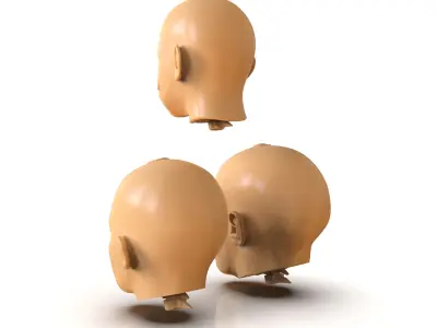 Family Zombie Heads 3D print model
