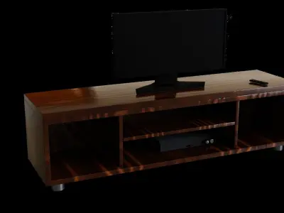 Modern TV Table Stand Free low-poly 3D model