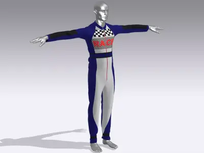 Racing Custom Driver Suits Low-poly 3D model