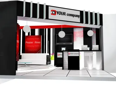 Booth Exhibition Stand a581 3D model