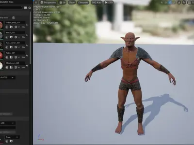 Hobgoblin - Rigged for Unreal Engine Low-poly 3D model
