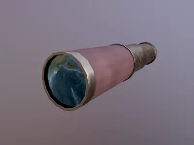 Low Poly Telescope Low-poly 3D model
