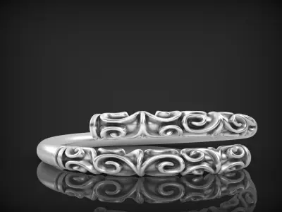 Patterned bangle 1 3D print model