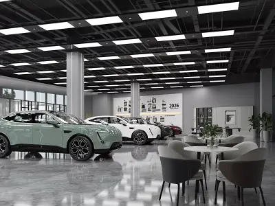Sports Car Showroom - Car Dealership 3D model