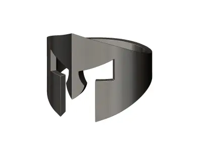 Large spartan warrior helmet band US size 6to13 3D print model