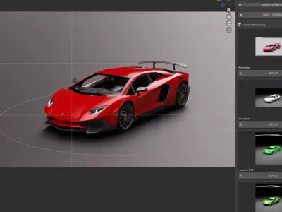 Ultimate 3D Car Model Pack 154 Vehicles Blender Add-on 3D model