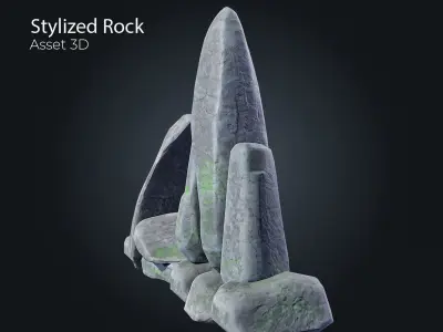 Stylized Rock V1 Free low-poly 3D model