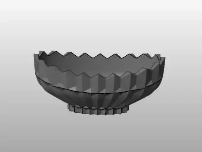 dhalia oval bowl for fruit  3D model