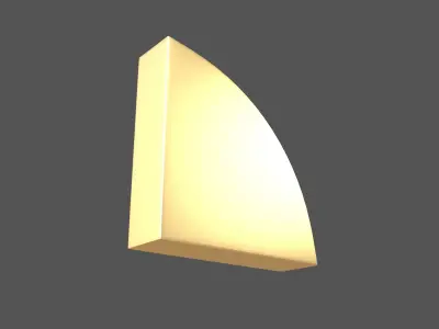 Quarter Circle v1 001 Low-poly 3D model