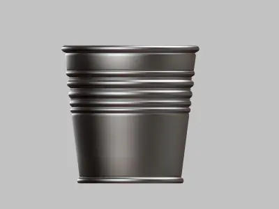 Metal Plant Pot 3D model