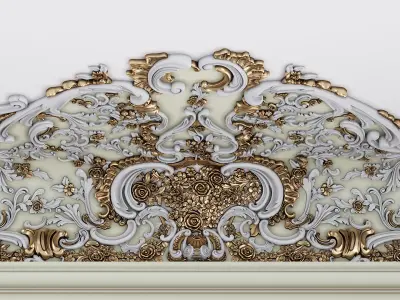 Classic Ornamental Ceiling Panel 3D Model 3D model