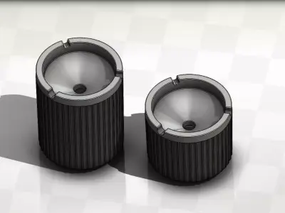 Ash Tray Portable Container  3D print model