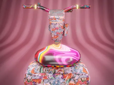 Artful Blaze Bike Low-poly 3D model