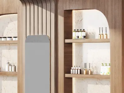 Modern spa and accessories 01 3D model