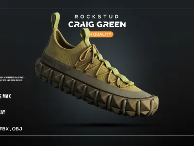 High Poly Shoes  3DS MAX Project 3D model