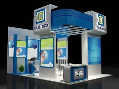  Booth Exhibition Stand a314a 3D model
