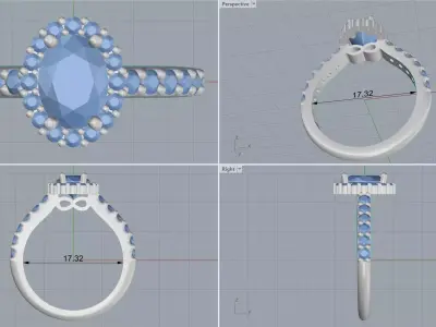 ring woman 3D print model