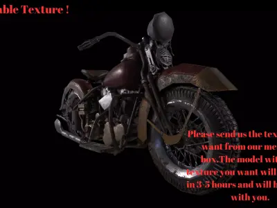 Motorcycle Game Ready - Low Poly Free 3D Model -  Low-poly 3D model