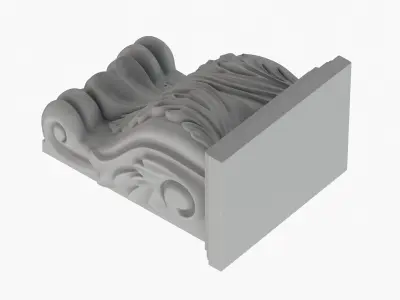 Scroll Corbel 25 3D model
