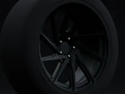 F1R F29 Aftermarket Wheel Low-poly 3D model