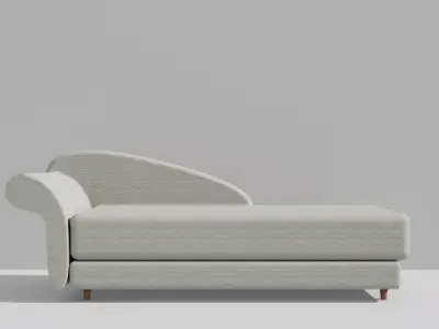Modern Sofa Low-poly 3D model 5