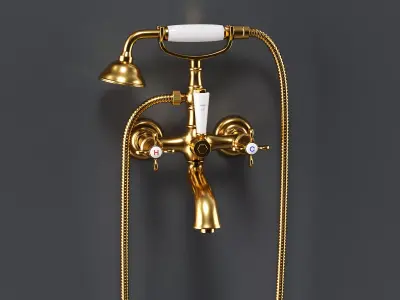 Vintage Bathtub Faucet 3D model