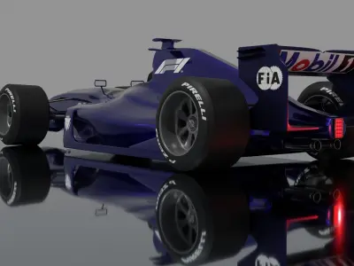 Formula 1 Audi Concept Low-poly 3D model