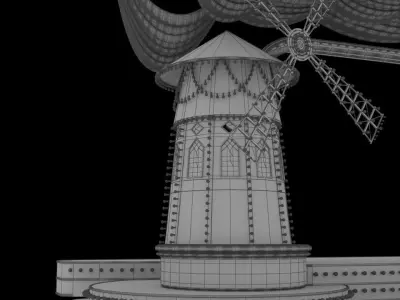 Mouline Rouge for RT Low-poly 3D model