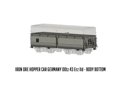 ROLLS-0013 German State Railways Hopper car Erz IId H0-scale 3D print model