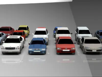 Low-Poly cars Low-poly 3D model