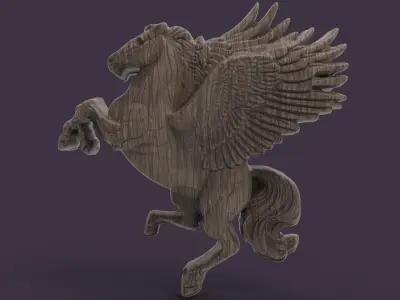 horse cnc baserelife 3D print model
