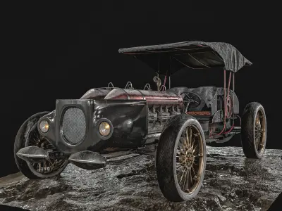 Old Car Low-poly 3D model