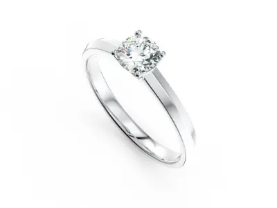 Ring with one gemstone Free 3D model get