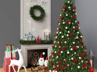 Christmas Decorative set sk 3 3D model 3D model