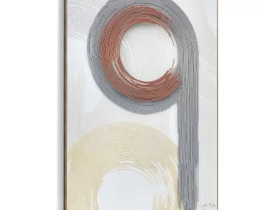 Plaster Two Photo Frame 435 Low-poly 3D model