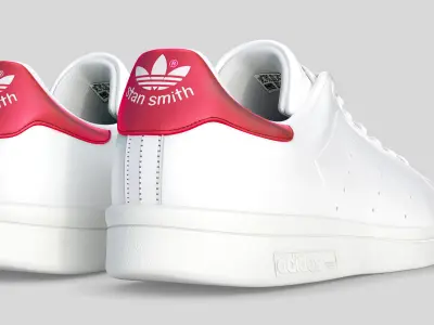 adidas stan smith red 3D model