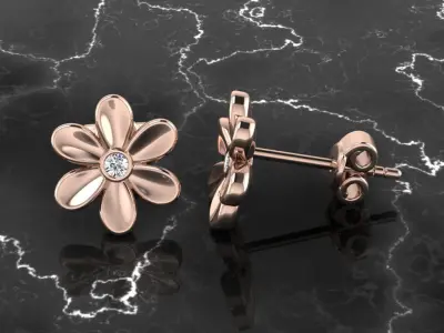 Jewelry Earring 3D print model 2