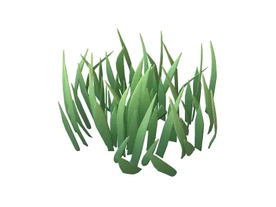 Cartoon Grass v2 001 Low-poly 3D model
