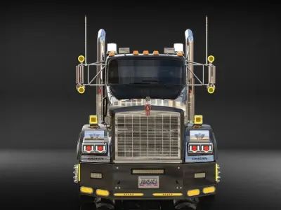 kenworth t800 2008  Low-poly 3D model