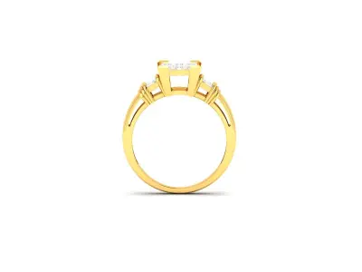 Solitaire Engagement Wedding Ring 3D print model